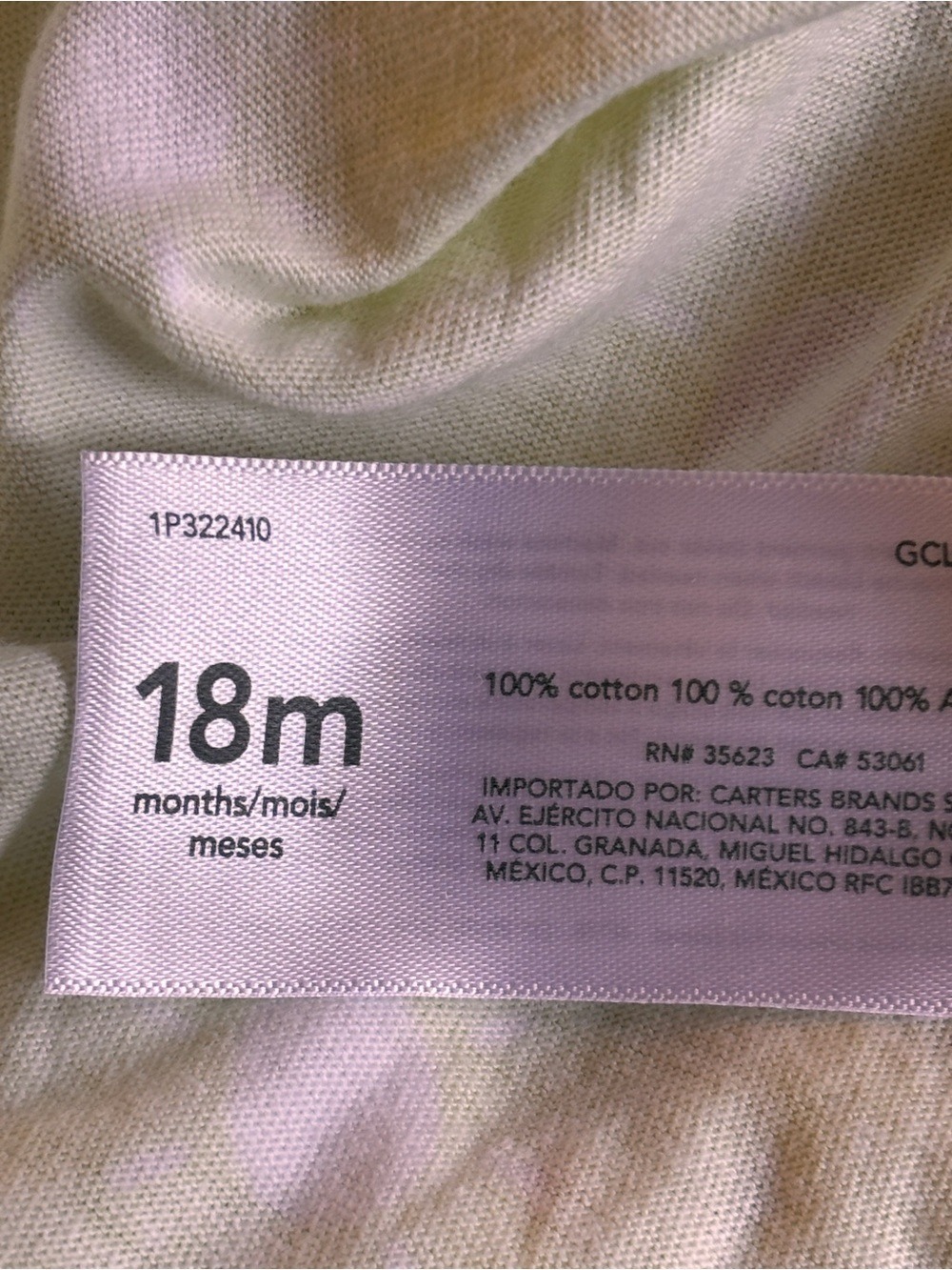 Carter's Baby Dress & Romper Set Lime Green White 18 Months - Picture 6 of 11